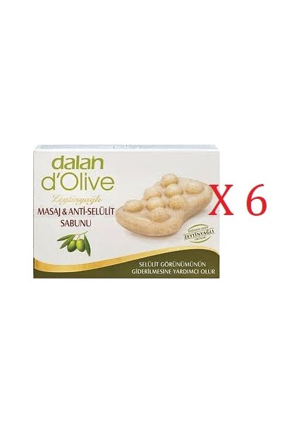 D'olive Zeytinyağlı Masaj & Anti- Sabunu 6X150 gr