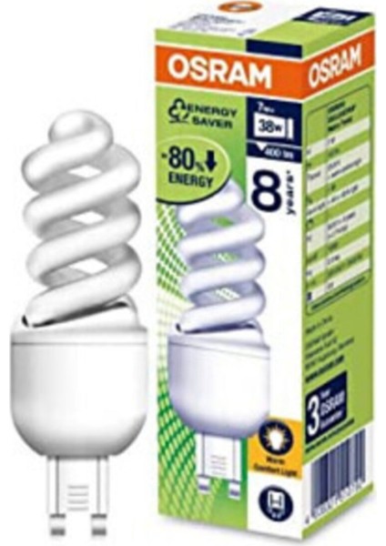Dulux Superstar Nano Twist 7W/825 G9 - Spiral Lamba- Sarı I
