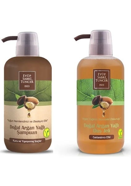 Eyüp Sabri Tuncer Doğal Argan Yağlı Şampuan 600 ml + Duş Jeli 600 ml