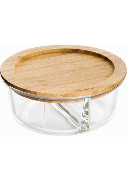 Lavi - Yuvarlak Bölmeli Cam Saklama Kabı 830 ml B0343