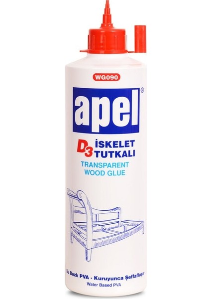 Apel Iskelet Tutkalı D3 700 gr Şeffaf