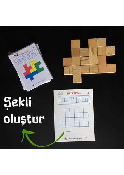 Atölye Adana Penta Blocks - Matematik Akıl Zeka Mantık Oyunu