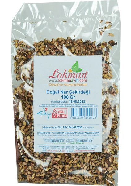 Doğal Nar Çekirdeği 100 gr Paket