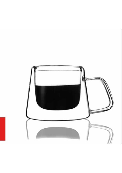 Çift Cidarlı 200 ml Cam Kupa