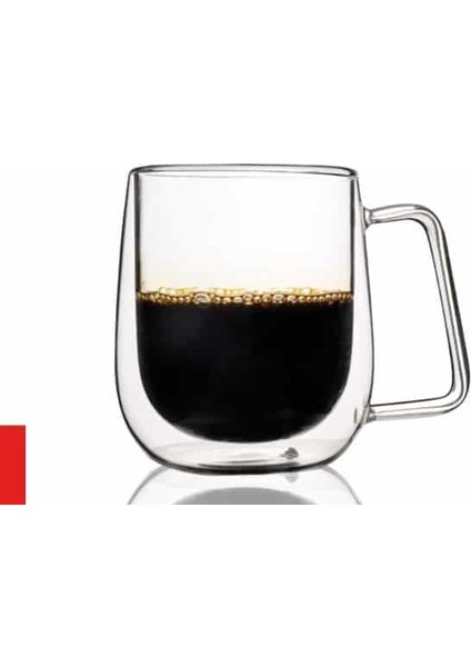 Çift Cidarlı 300 ml Cam Kupa