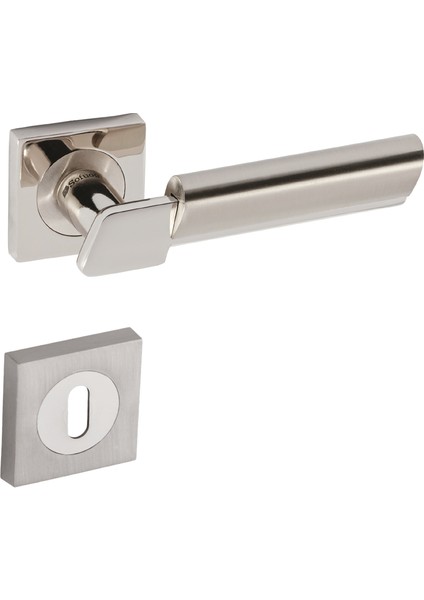 Lüx Zamak Kapı Kolu ( Wc ) Rozetli Linda Nikel-Saten