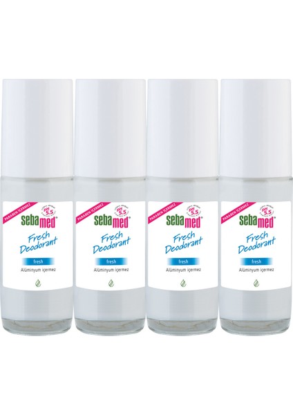 Fresh Deodorant Roll-On 50 ml x 4