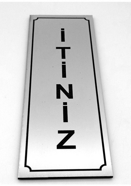 Itiniz Çekiniz Kapı Yönlendirme Levhası Takım 2 Adet 5 cm x 15 cm