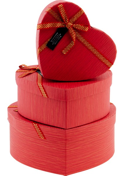 Kalp Şekilli Kutu Seti 3lü