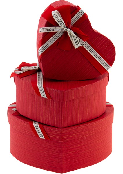 Kalp Şekilli Kutu Seti 3lü