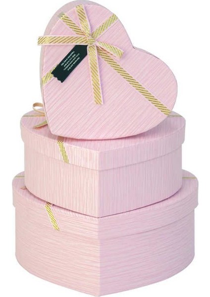 Kalp Şekilli Kutu Seti 3lü