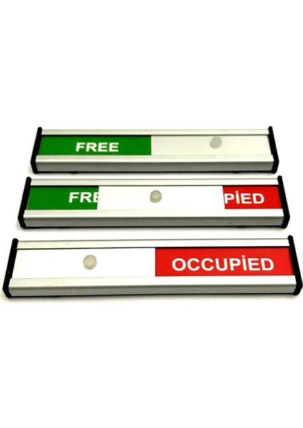 Free- Occupied Tabelası Kapı Isimliği Yönlendirme Levhası Sürgülü modelleri
