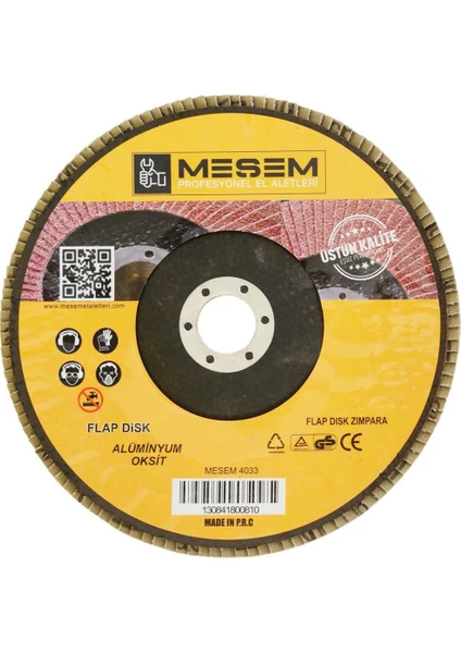 Metal Ahşap Flap Disk Zımpara 100 Kum 115X22 mm