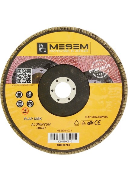 Metal Ahşap Flap Disk Zımpara 100 Kum 115X22 mm