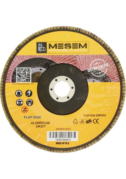 Metal Ahşap Flap Disk Zımpara 60 Kum 115X22 mm