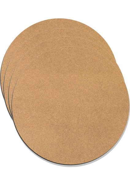 Supla 6 Adet Ham Mdf 33CM Yuvarlak 3mm