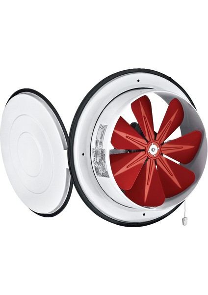 25 cm BK 250 1450 D/D 220 230 Volt Monofaze Aksiyel Kapaklı Baca Pencere Aspiratörü Fanı