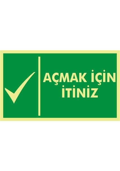 Fotolümen Açmak Için Itiniz 2.6 mm PVC Uyarı Levhası 15 x 30 cm
