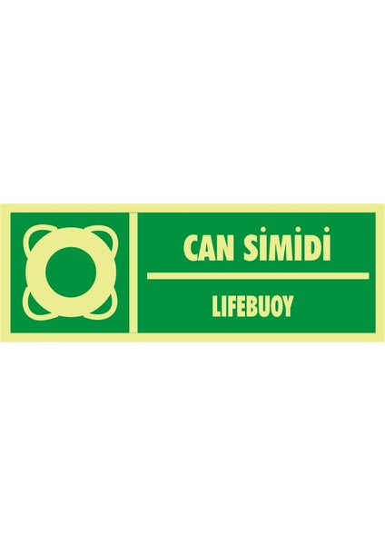 Fotolümen Can Simidi / Lifebuoy 2.6 mm PVC Uyarı Levhası 10 x 30 cm