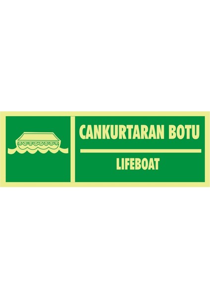 Fotolümen Cankurtaran Botu / Lifeboat (Kendinden Yapışkanlı Etiket) 10 x 30 cm