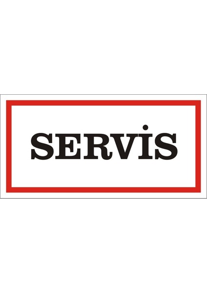Servis Galvaniz Uyarı Levhası 17 x 35 cm