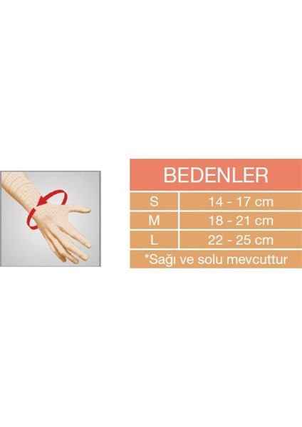 Orx-E 75 Baş Parmak Destekli El Bilek Ateli ( Sağ ) (Hava Alabilen Delikli Kumaştan Üretilmiştir.)