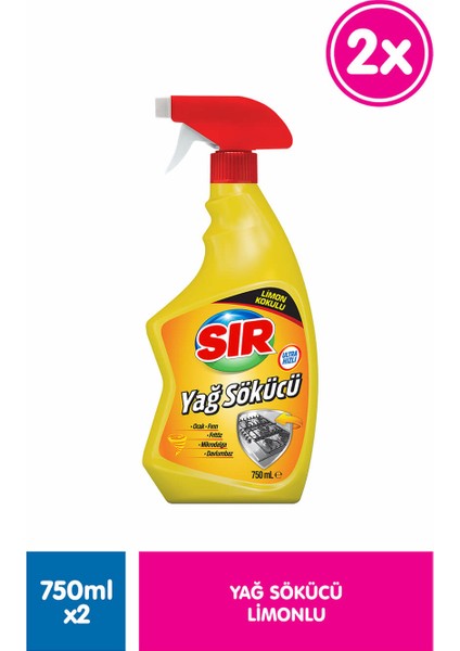 Yağ Sökücü Limon 750 ml 2'li