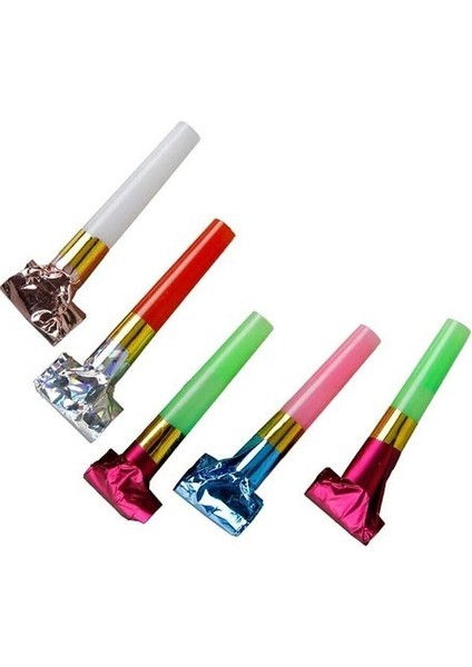 Yılbaşı Süsü Kaynana Dili Düdük 5 Adet Yeniyıl Düdüğü