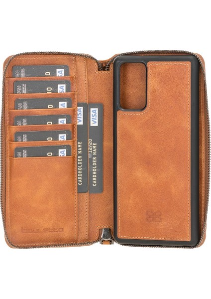 Mw Pouch Deri Telefon Kılıfı Samsung Note 20 TN11 Taba Rfıd