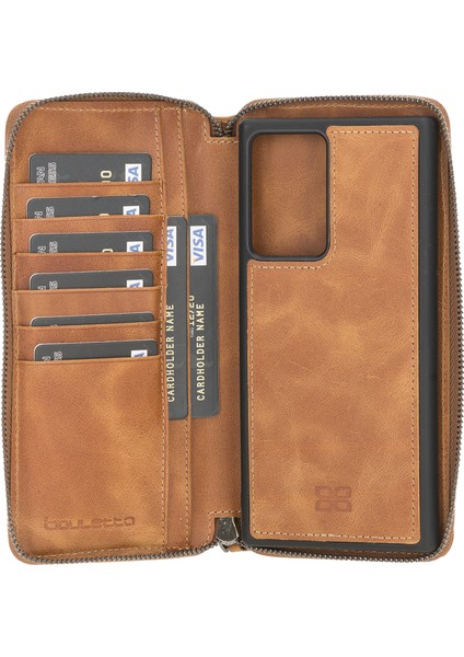 Mw Pouch Deri Telefon Kılıfı Samsung Note 20 Ultra TN11 Taba Rfıd