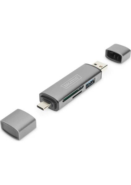 Dıgıtus Çift Kart Okuyucu Göbeği Usb-C™/usb 3.0, Otg