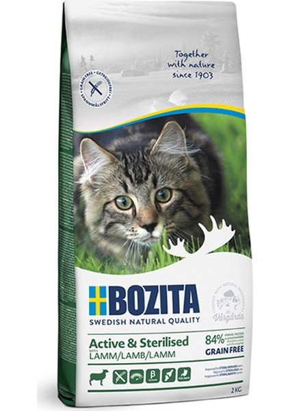 Outdoor Active Kısırlaştırılmış Kuzulu Yetişkin Kedi Maması 2 kg