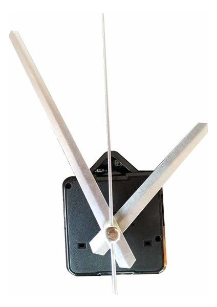 Akar Sessiz 1 Adet Şaft Uzunluğu 22 mm Duvar Saati Mekanizması Askılı Orta Gümüş Set