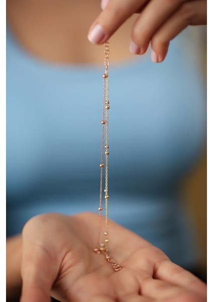 Kadın Üçlü Zincir Top Model Bileklik fırsatları