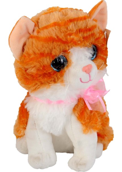 Peluş Sesli Oturan Kedi Turuncu fiyatları