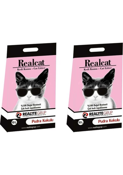 Topaklanan Kedi Kumu Pudralı 10 Lt x 2 Adet