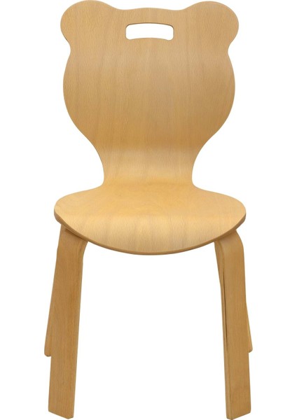 Panda Naturel Ahşap Çocuk Sandalyesi 2 - 7 Yaş