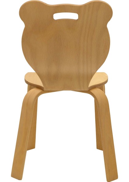 Panda Naturel Ahşap Çocuk Sandalyesi 2 - 7 Yaş