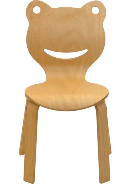FROG Naturel Ahşap Çocuk Sandalyesi 2 - 7 Yaş