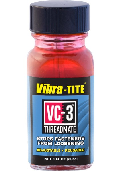 Vibra-Tıte Vc-3 Threadmate Vida,civata Sabitleyici, Fırça Kapak Aplikatörlü 30 ml Şişe