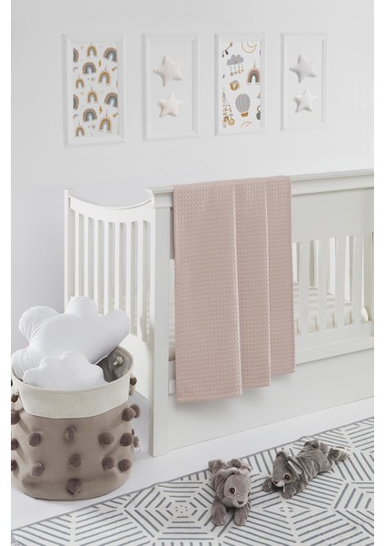 Baby Pembe %100 Pamuklu Bebek BATTANIYESI(90X100)