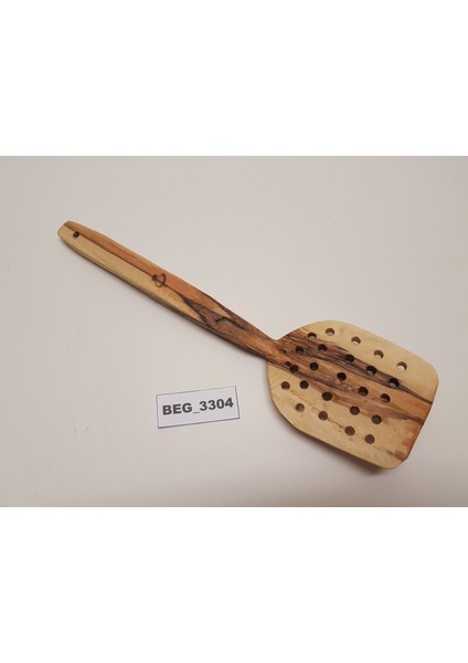 El Yapımı Zeytin Ağacı Delikli Spatula BEG_3304