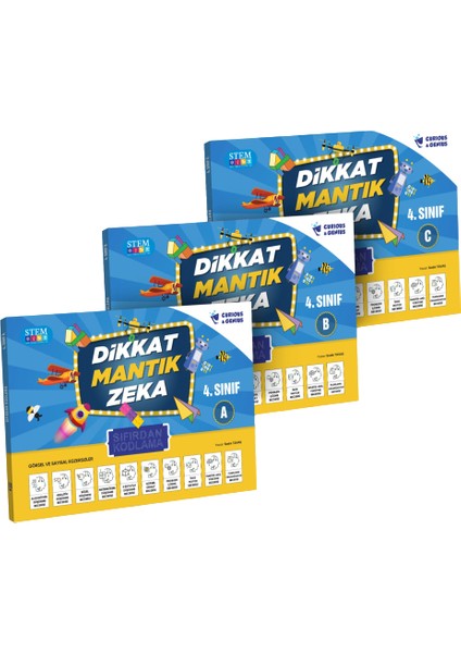 4. Sınıf İçin Sıfırdan Kodlama Seti 3 Kitap Dikkat Mantık Zeka