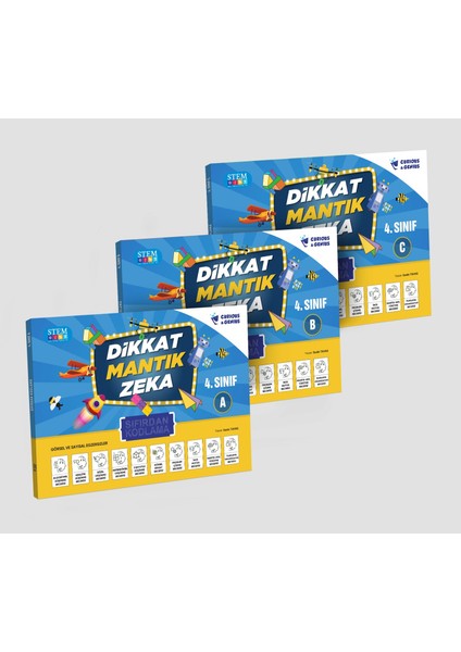 4. Sınıf İçin Sıfırdan Kodlama Seti 3 Kitap Dikkat Mantık Zeka