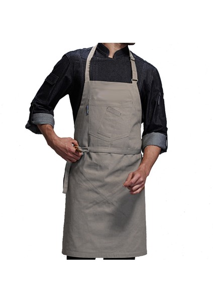 Nakışlı Mutfak Iş Önlüğü Yelek Barista Master Chef Garson Önlük