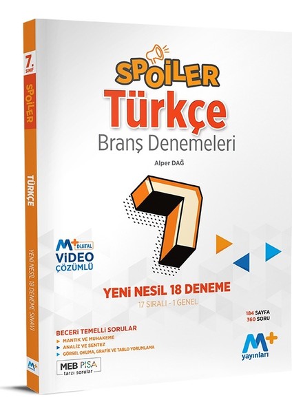 M+ 7. Sınıf Spoiler Türkçe Denemesi-18 Deneme
