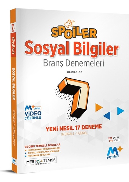 M+ 7. Sınıf Spoiler Sosyal Bilgiler Denemesi-17 Deneme