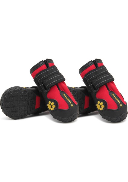 Suya Dayanıklı, Nefes Alabilen, Kırmızı Köpek Ayakkabısı