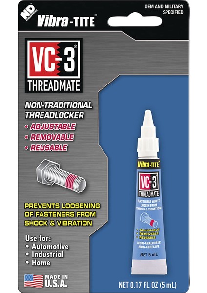 Vibra-Tıte Vc-3 Threadmate Vida ve Civata Sabitleyici, 5ml Tüp