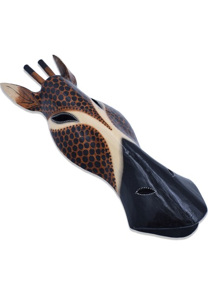 Zürafa Kafası Maske 50 cm Benekli Duvar Objesi Ahşap Mask modelleri
